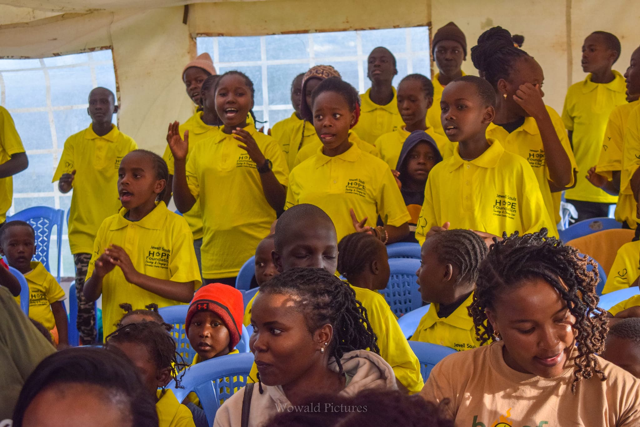 Children singing at Jewell Souls Hope Foundation event
